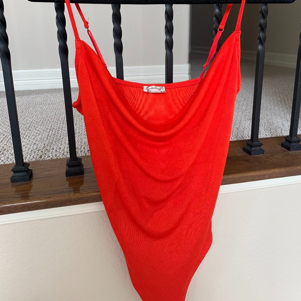Free People Cowl Neck Bodysuit